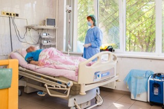 Medical Care and Compassion in a Hospital Bed provided by Nova Ukraine